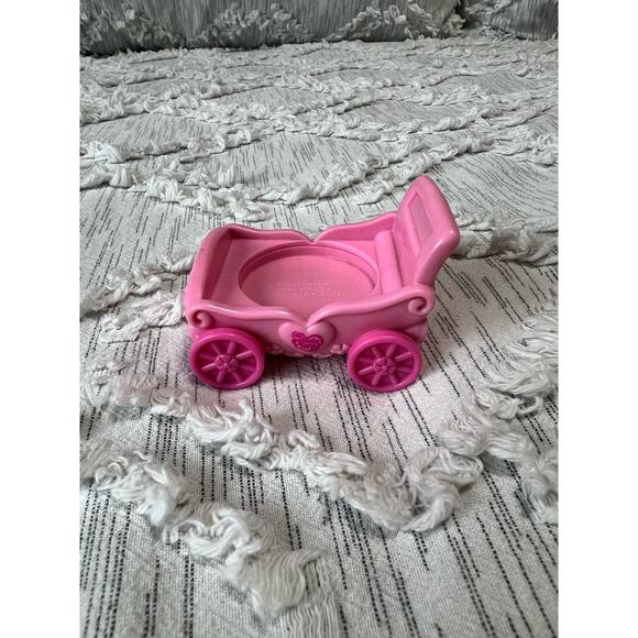 2007 McDonalds Hasbro My Little Pony Pink Plastic Carriage Stroller and Vanity - Picture 2 of 8
